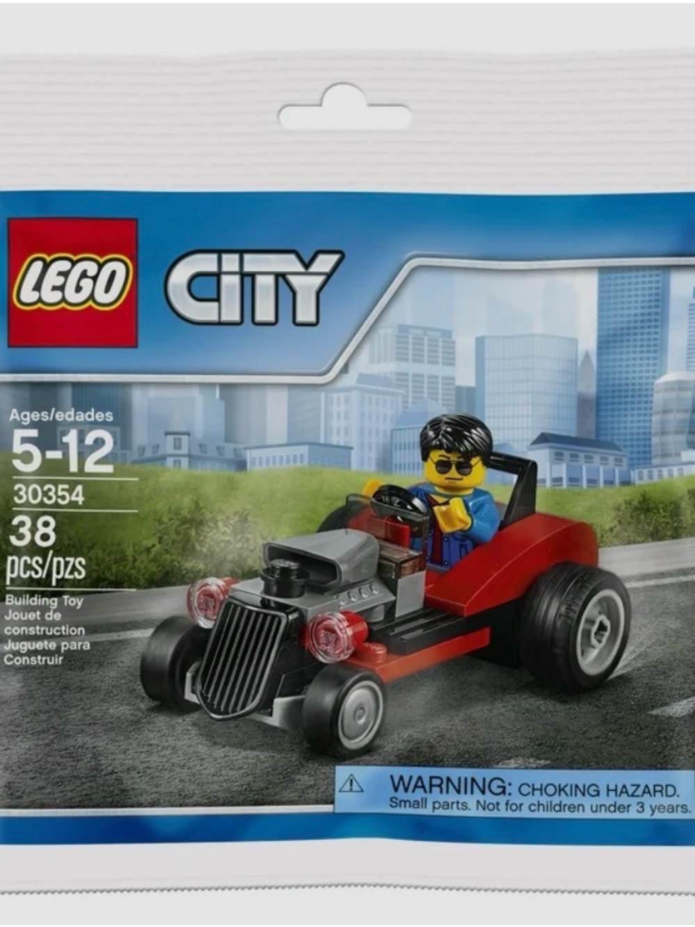 Lego City Red and black hot rod-30354